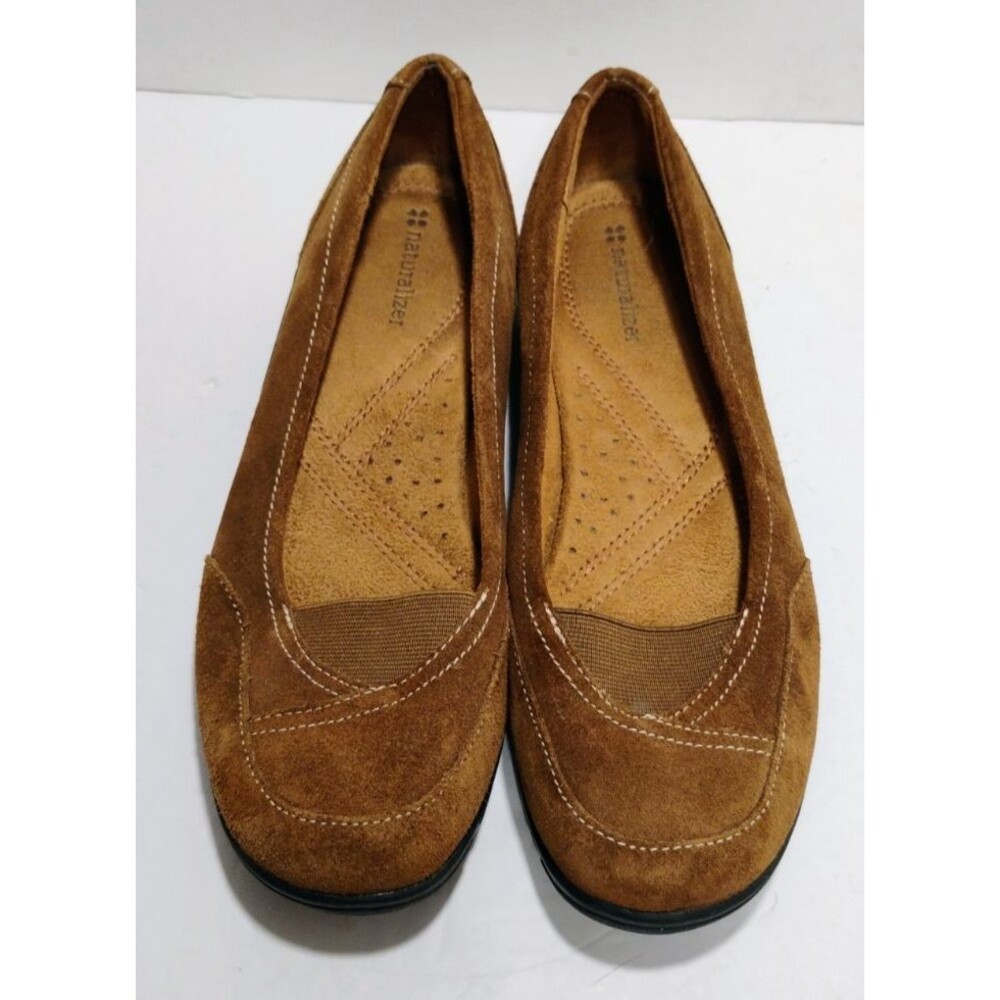 Naturalizer Adele Brown Suede Slip On Loafers Womens 8.5 VGC